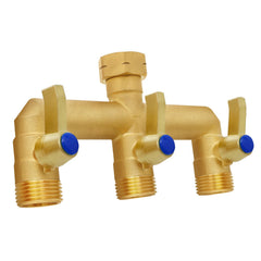 BACASIN brass splitter front view showing durable construction and easy installation
