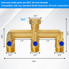 BACASIN splitter installed on faucet demonstrating tool-free setup and firm seal