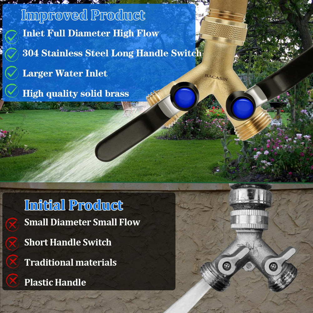 BACASIN stainless steel handle detail showing easy, rust-free valve control