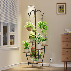 BACEKOLL front view of tall 5-tier stand showing organized plant display and space saving