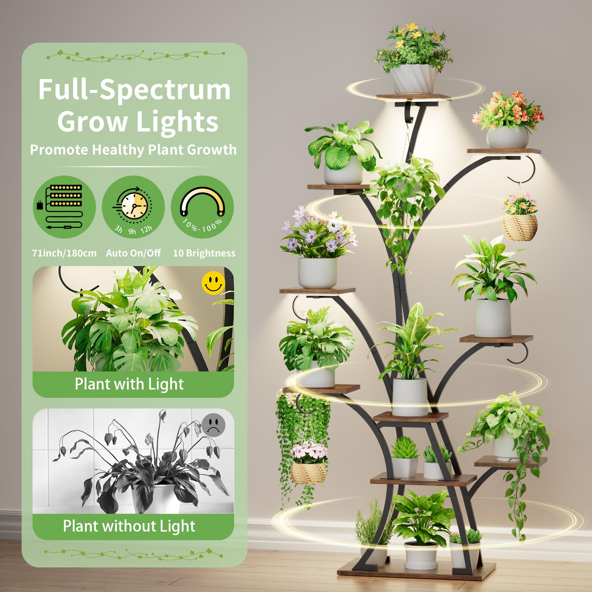 BACEKOLL plant stand in living room creating a calming decorative focal point