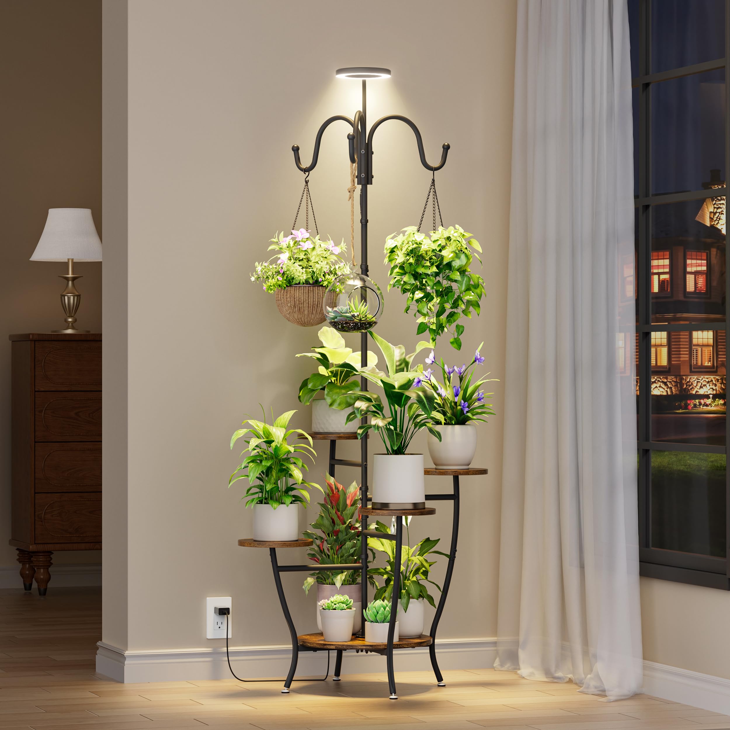 BACEKOLL close-up of adjustable grow light panel offering consistent supplemental lighting