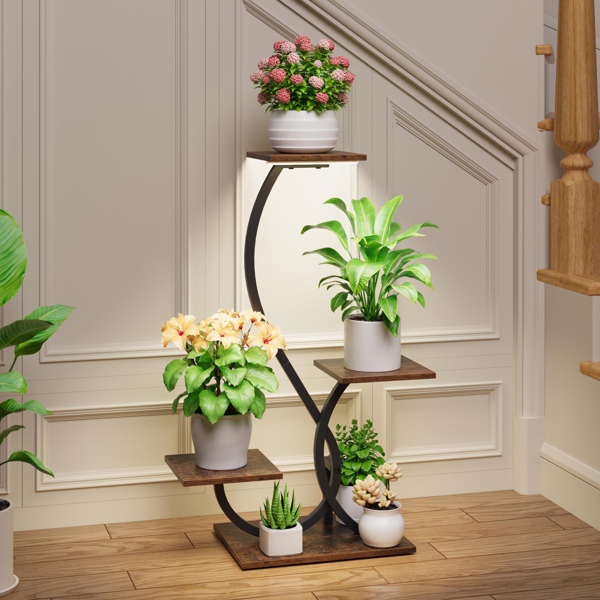 BACEKOLL illuminated grow light panel providing full-spectrum light for plants