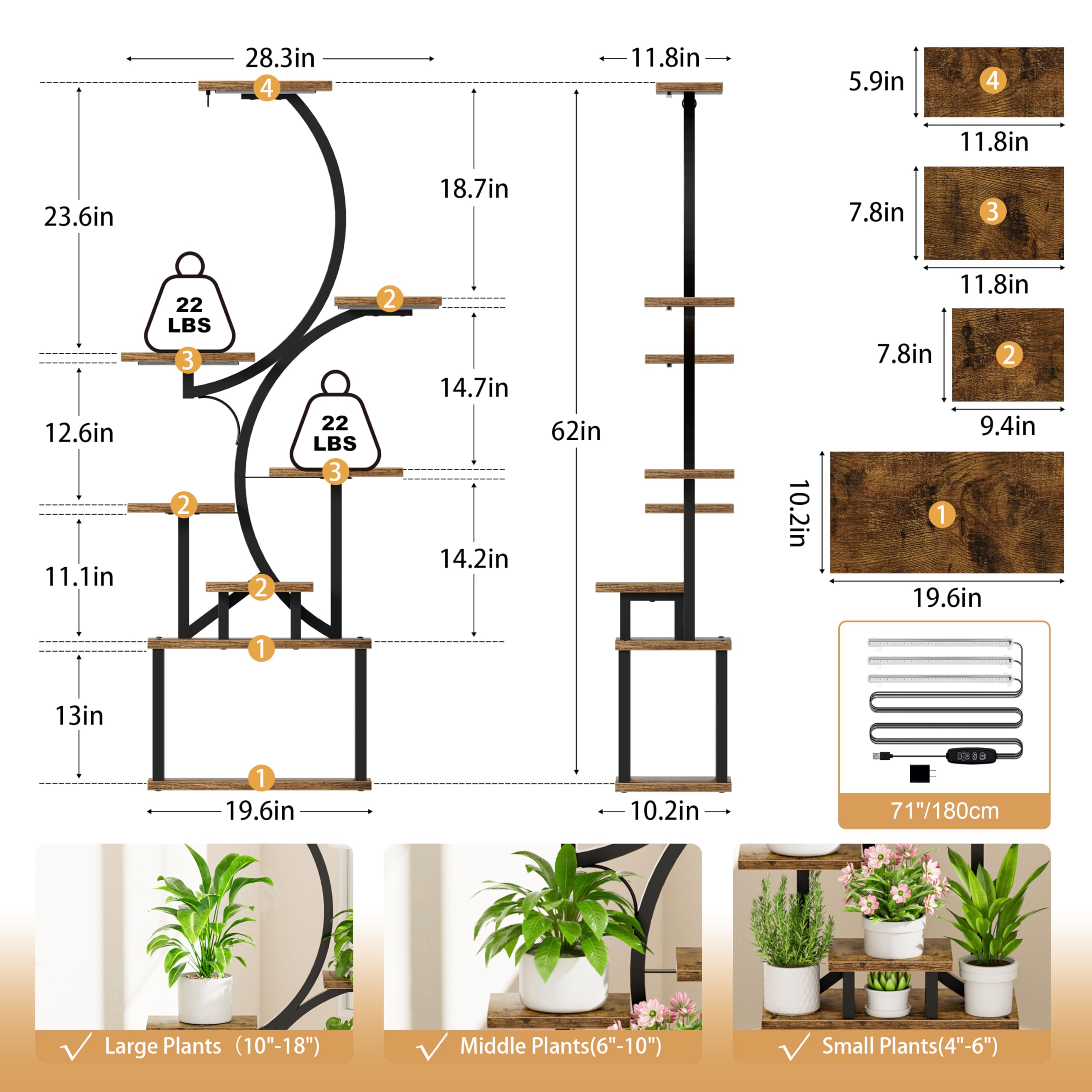BACEKOLL hanging hook with basket plant showing versatile-display benefit