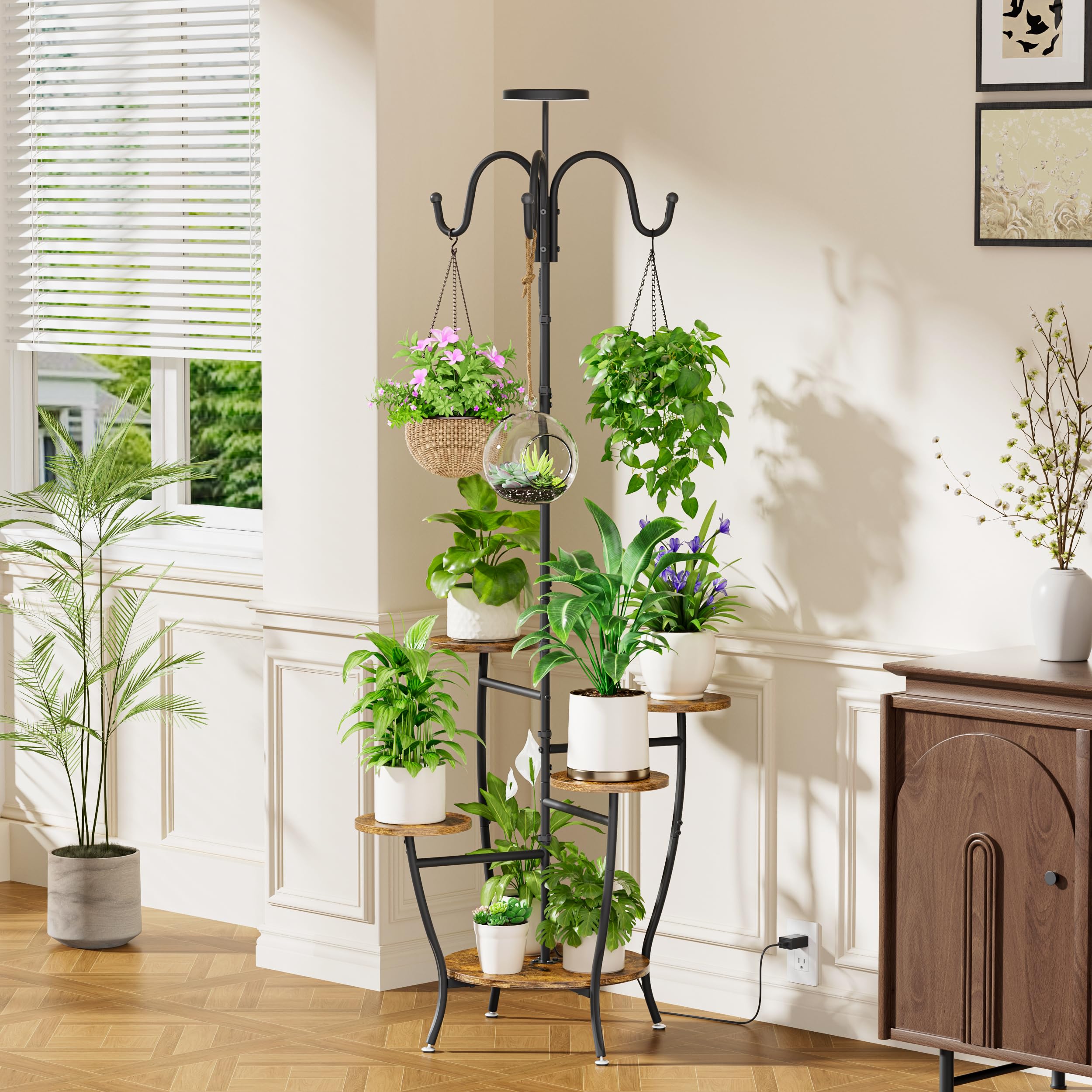 BACEKOLL hanging hooks detail supporting trailing vines for layered greenery
