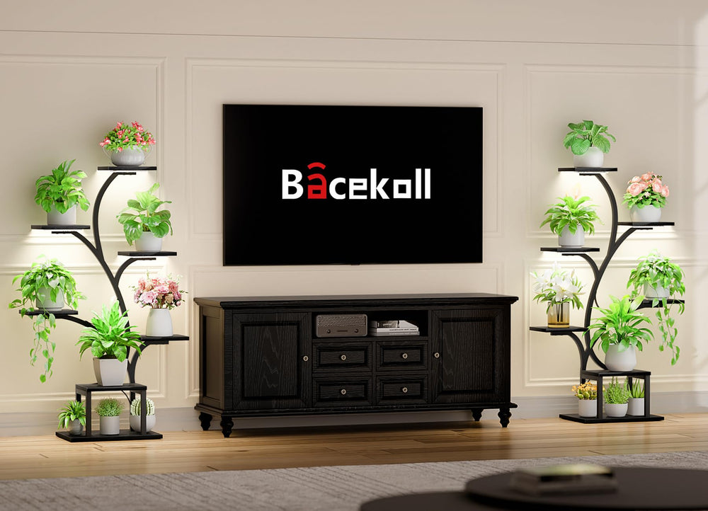 BACEKOLL close-up of full-spectrum LED panel highlighting adjustable brightness benefit