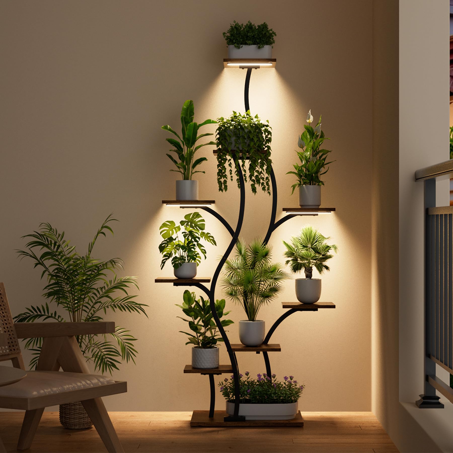 BACEKOLL size comparison with pots illustrating capacity for large plants