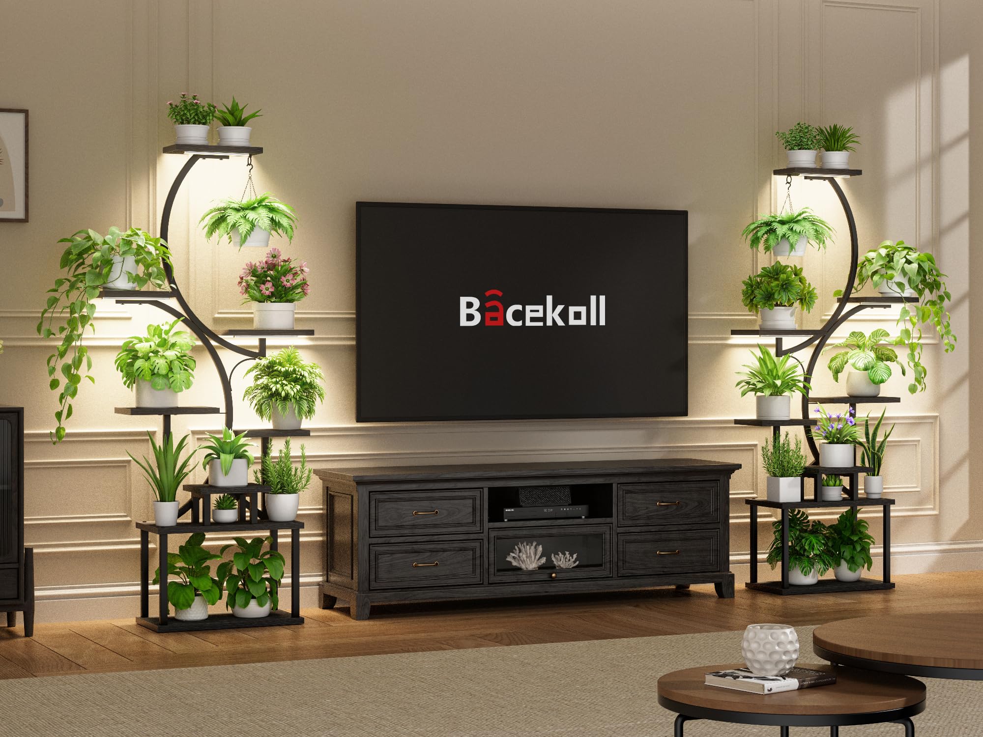BACEKOLL side view of S-shaped profile maximizing corner space and elegant styling