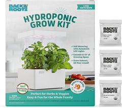 Back to the Roots close-up germination pods and seeds highlighting easy sprouting
