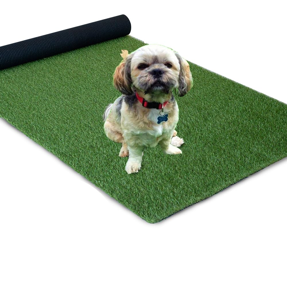 Backontro front view of 3x5 turf rug showing realistic look and curb appeal