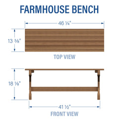 Backyard Discovery bench on covered porch demonstrating stylish outdoor use