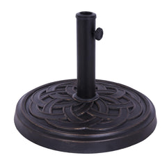 Backyard Expressions bronze front view showing stable umbrella support