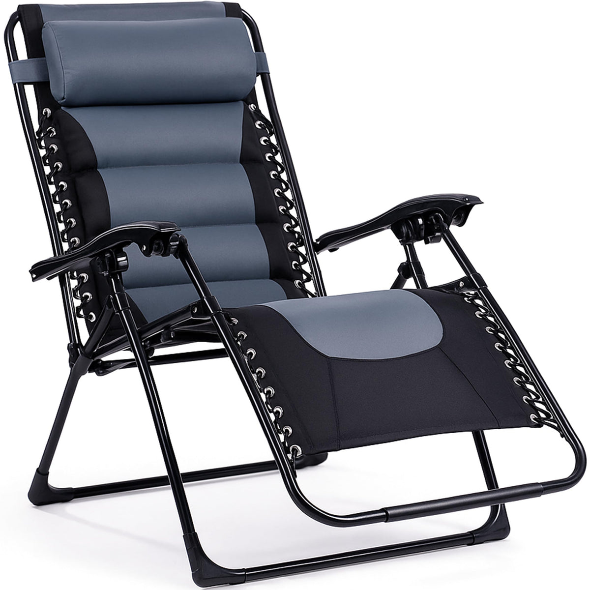 Backyard Expressions front view of recliner showing wide seat and comfort