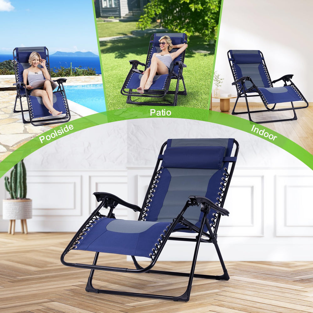Backyard Expressions in patio setting with person reclining, relaxing outdoor leisure and convenience