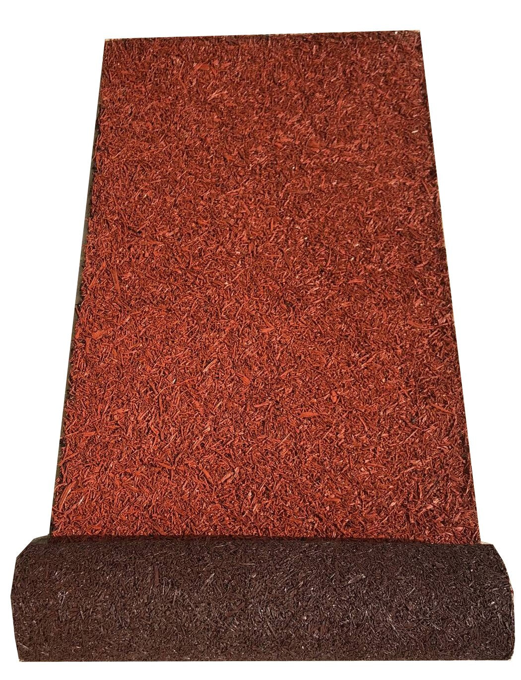 Backyard Expressions front view of reversible mulch pathway showing red mulch appearance and curb appeal
