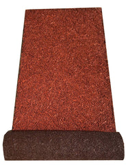Backyard Expressions front view of reversible mulch pathway showing red mulch appearance and curb appeal