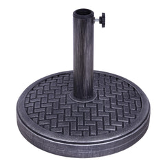 Backyard Expressions front view umbrella base showing stable design and curb appeal