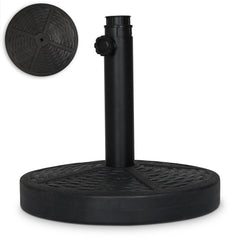 Backyard Expressions front view of umbrella base showing stable design and weight