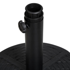 Backyard Expressions umbrella base in patio setting showing attractive practical use