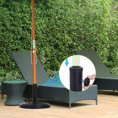 Backyard Expressions next to chair showing 17.5 inch diameter scale