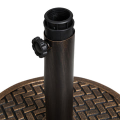Backyard Expressions tightening knob detail showing easy pole securing and quick installation