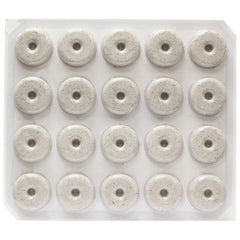 Bactimos dunk floating on bird bath showing easy larvicide placement and protection