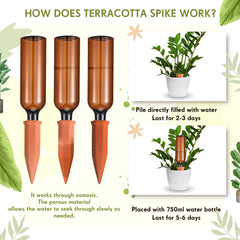 Baderke assembled spike with 25oz PET bottle illustrating easy attachment