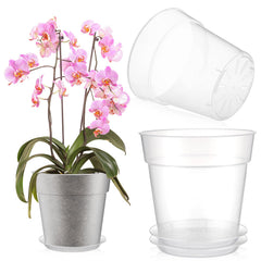 Baderke clear nursery pot front view showing transparency and capacity benefit