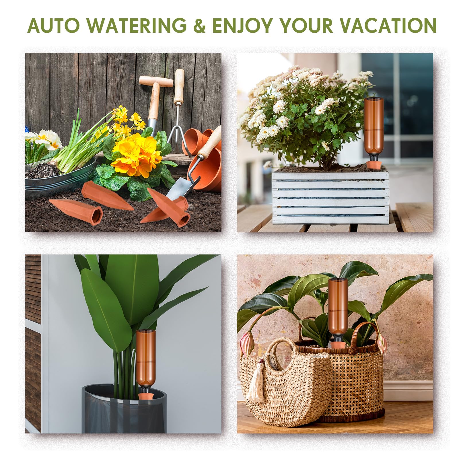 Baderke outdoor balcony setup with multiple spikes for reliable plant care