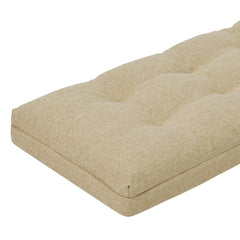 baibu bench cushion front view showing neutral beige and neat finish for versatile decor