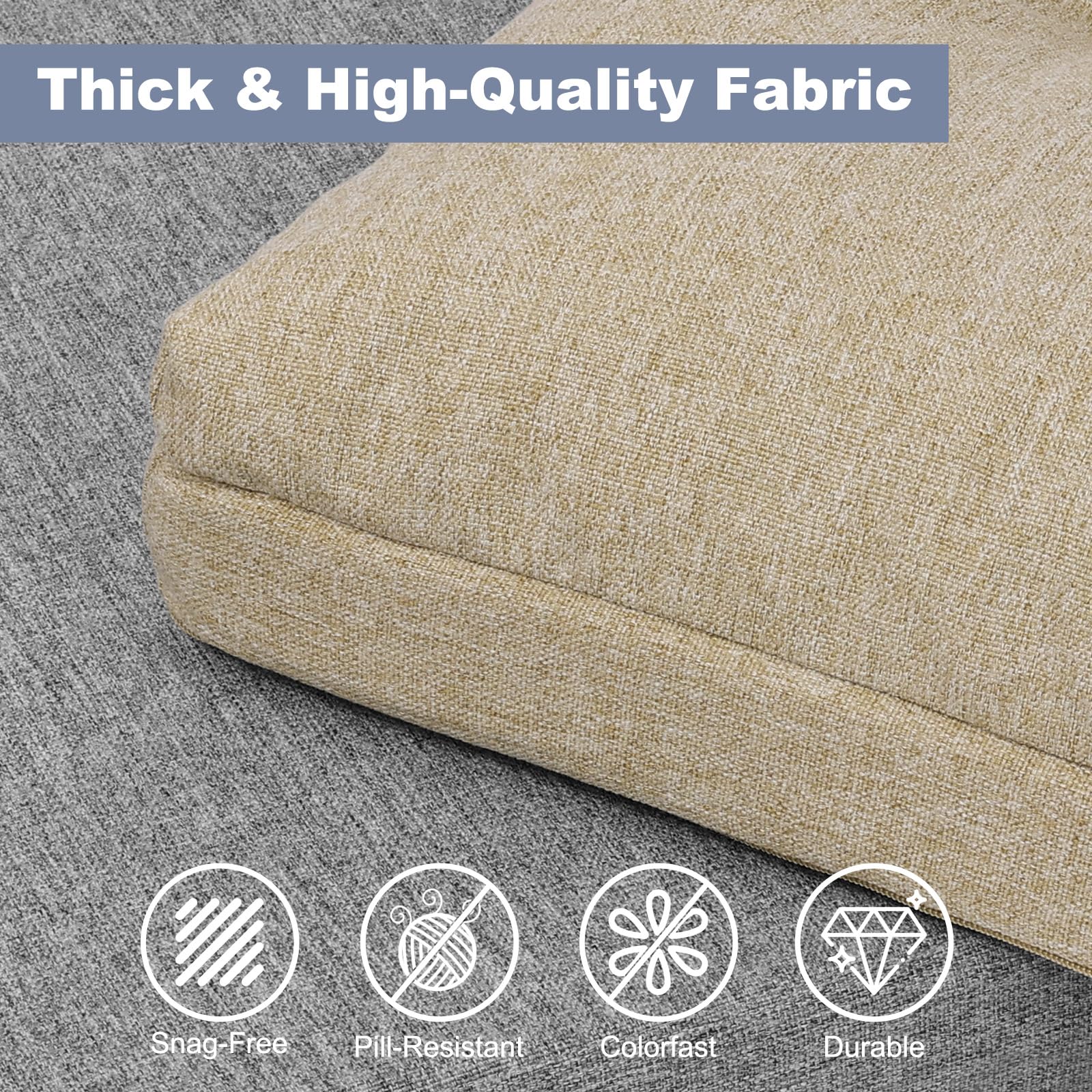baibu cushion in use on dining bench illustrating added comfort for family seating