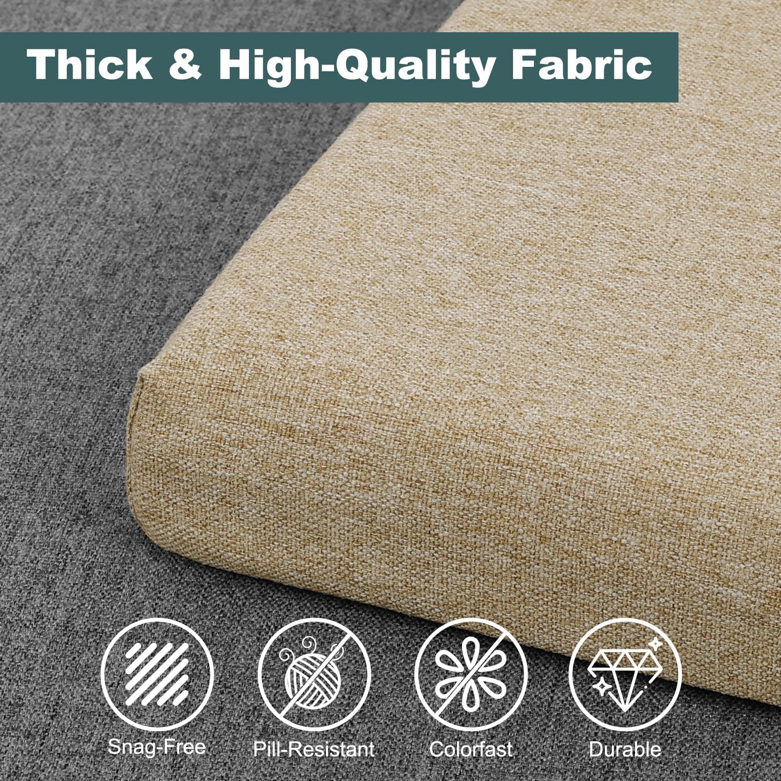 baibu cushion placed on dining bench in a modern kitchen providing immediate comfort