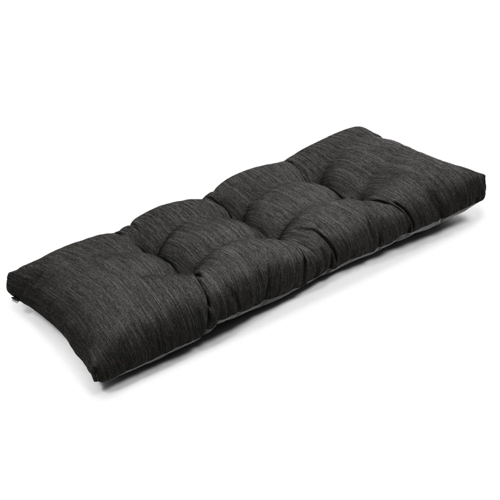 baibu front view of black bench cushion showing clean modern look and comfort