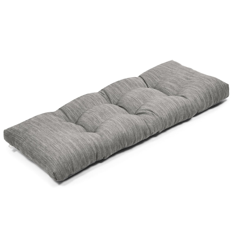 baibu front view bench cushion showing clean grey surface and fit, enhances seating comfort