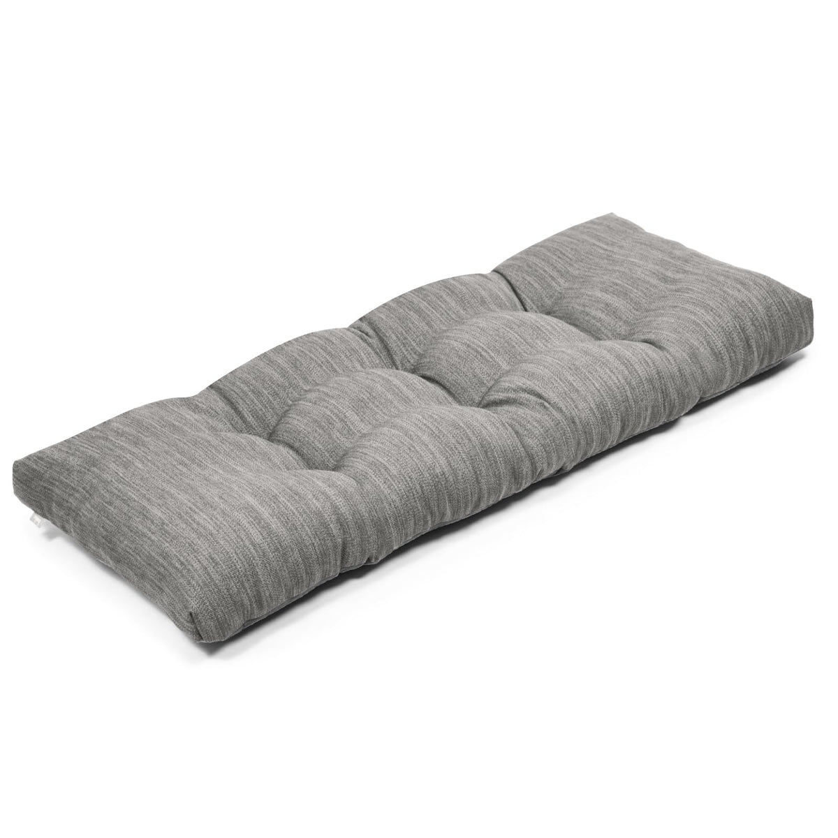 baibu front view bench cushion showing clean grey surface and fit, enhances seating comfort