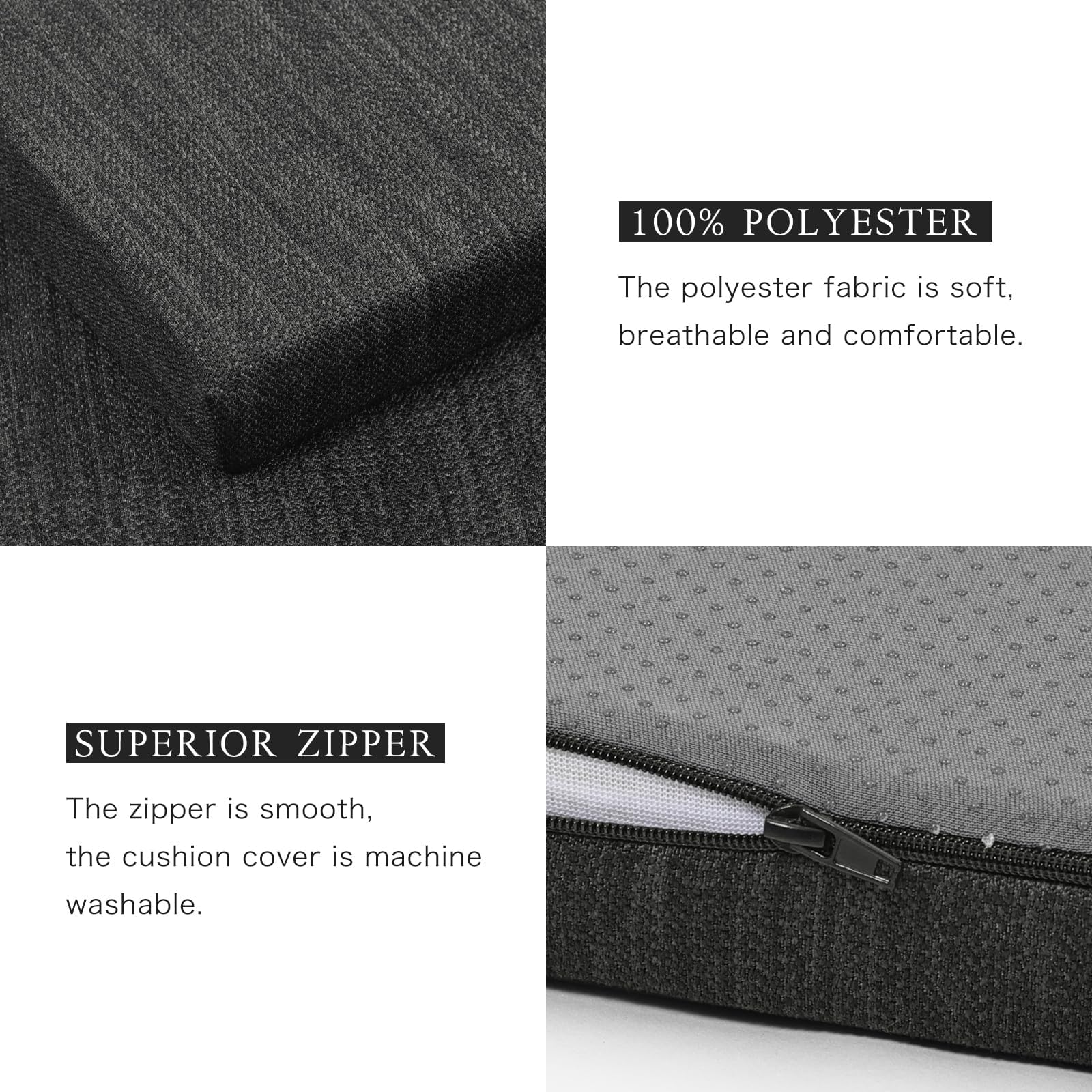 baibu cushion next to ruler illustrating 36x15x1.5 inch dimensions for correct fit