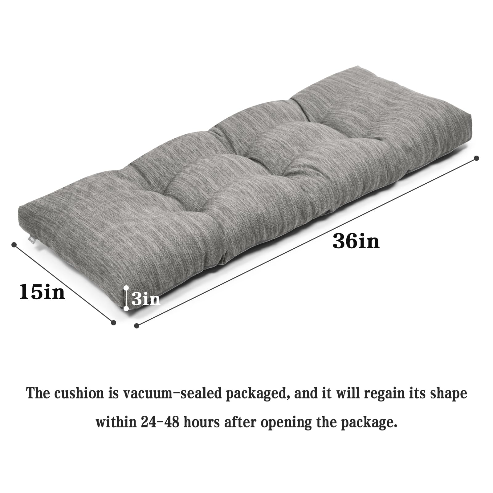 baibu silicone non-slip bottom gripping wood bench, prevents cushion movement