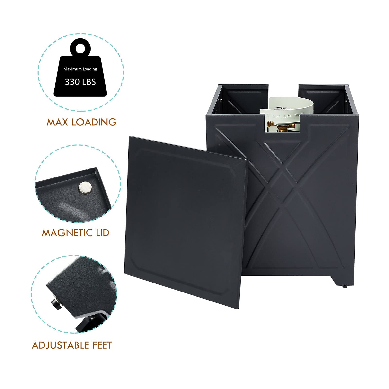 BAIDE HOME adjustable feet close-up for stable placement on uneven floors