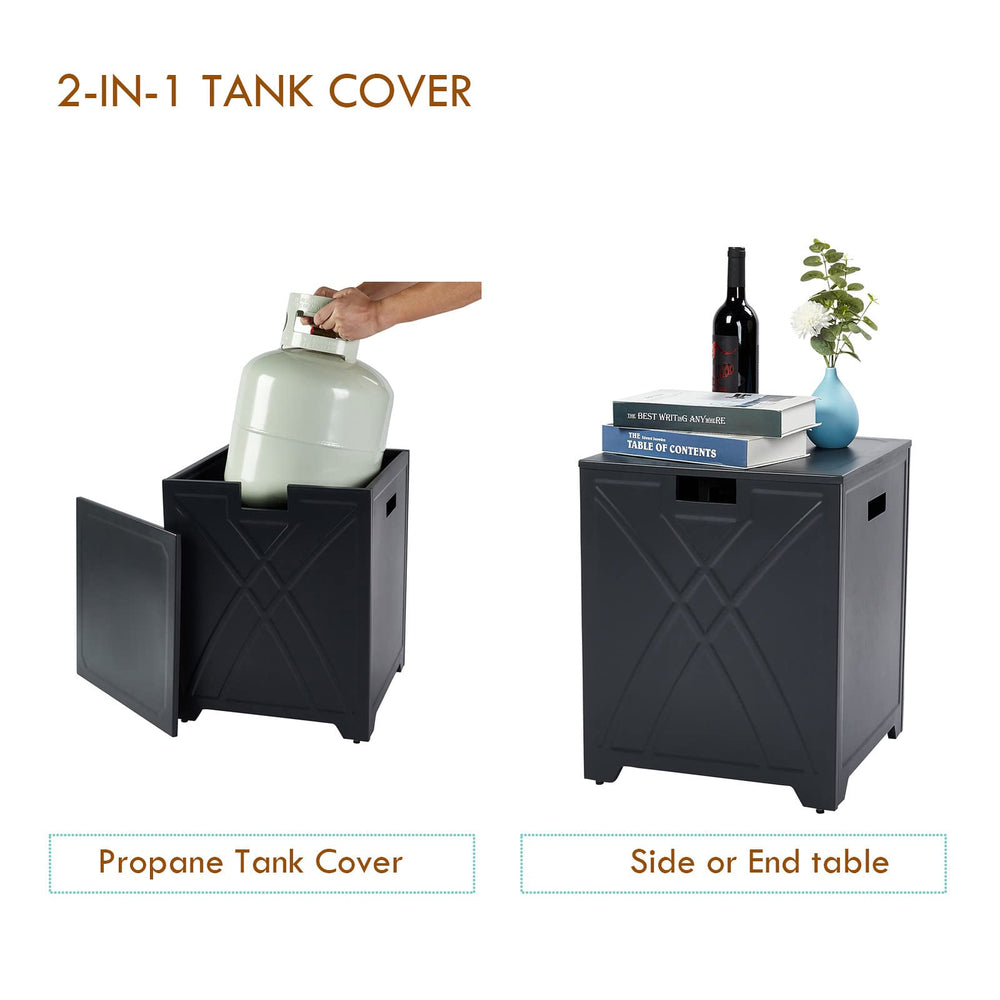 BAIDE HOME interior view with 20 lb tank showing secure fit