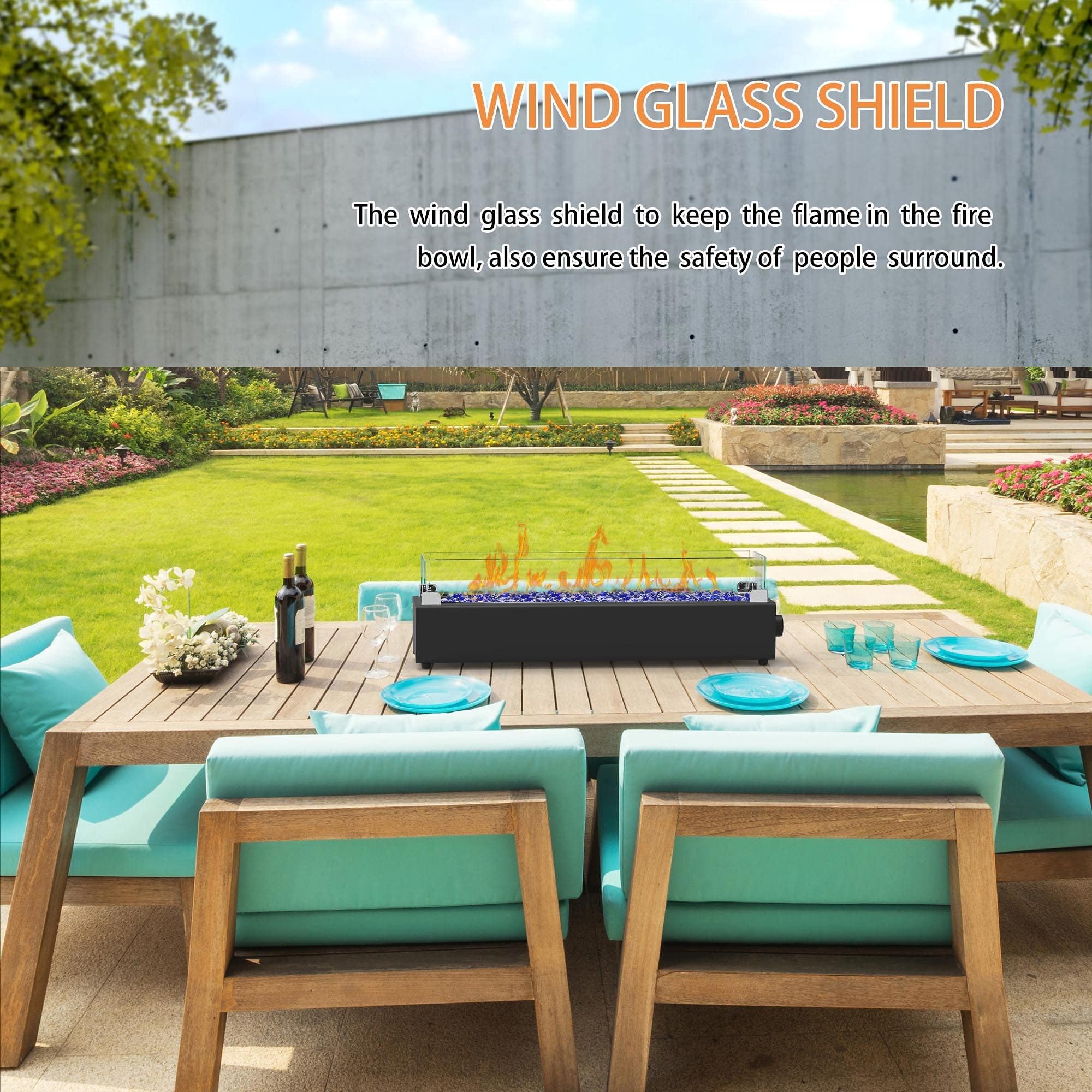 BAIDE HOME fire pit covered with included rain cover benefit: protects unit during storage