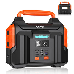 bailibatt front view of power station showing ports and compact design benefit portability