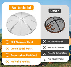 Baitedelai foldable fire poker and retractable marshmallow sticks set for safe fire tending