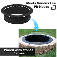 Baitedelai fire ring in backyard producing brighter, lower-smoke flame
