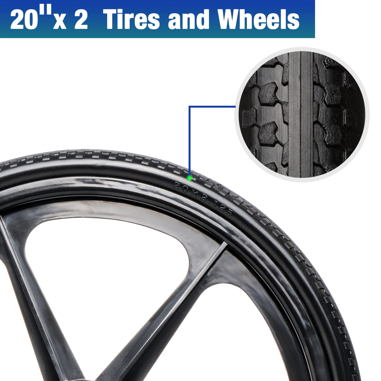 BAIVE BW close-up of straight-grain tread texture delivering improved traction and grip