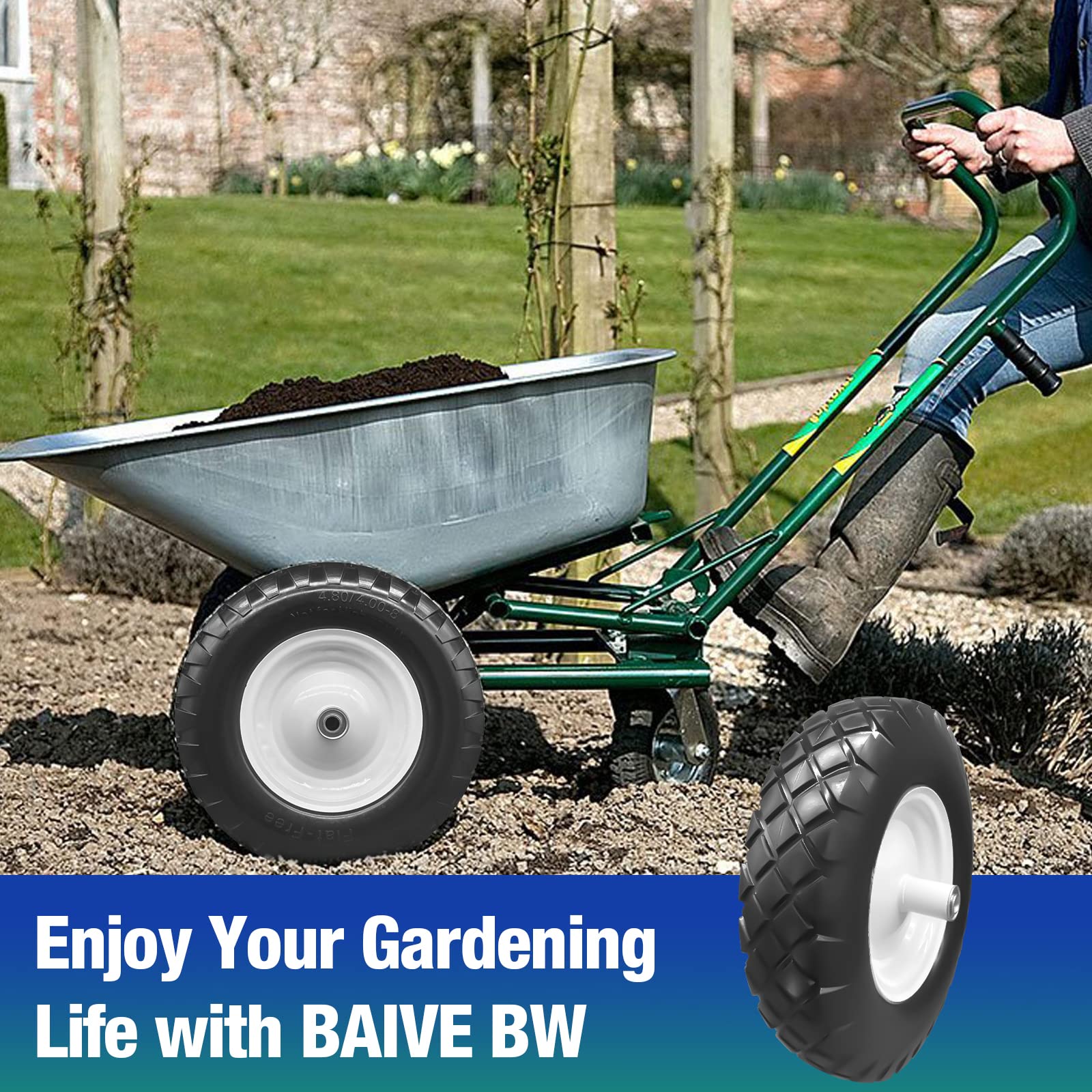 BAIVE BW packaged wheel with label showing model and specs