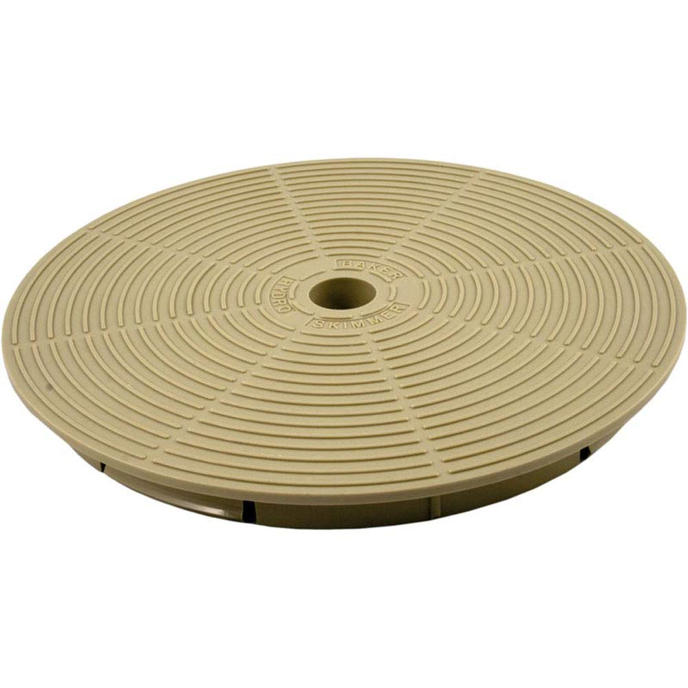 Baker Hydro beige skimmer lid front view showing clean fit and easy replacement