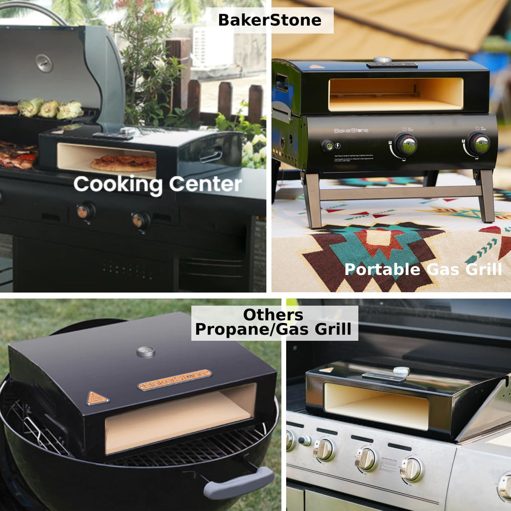 BakerStone built-in thermometer detail for temperature control benefit