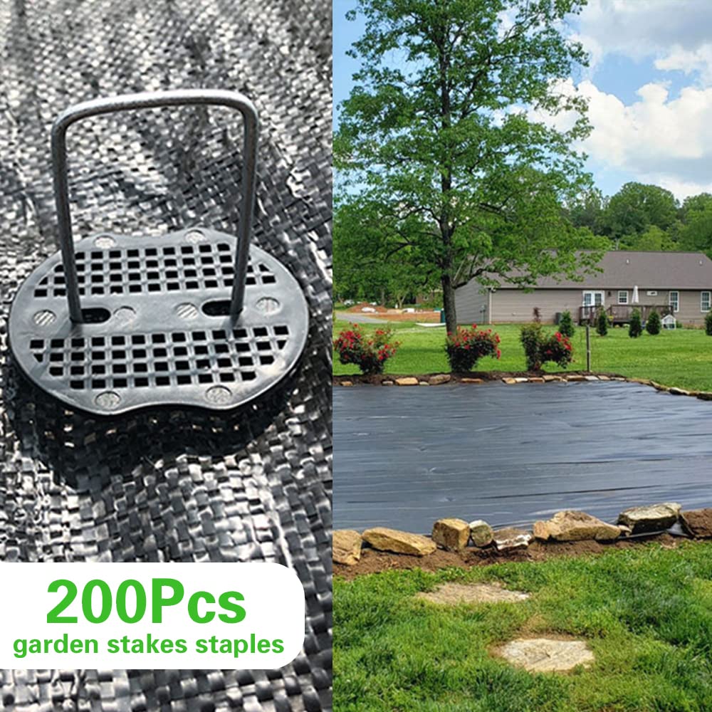 Bakulyor staple with plastic gasket fastening landscape fabric for tear protection