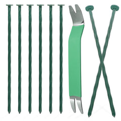 Bakulyor front packaging showing 100 stakes and green finish benefiting easy storage