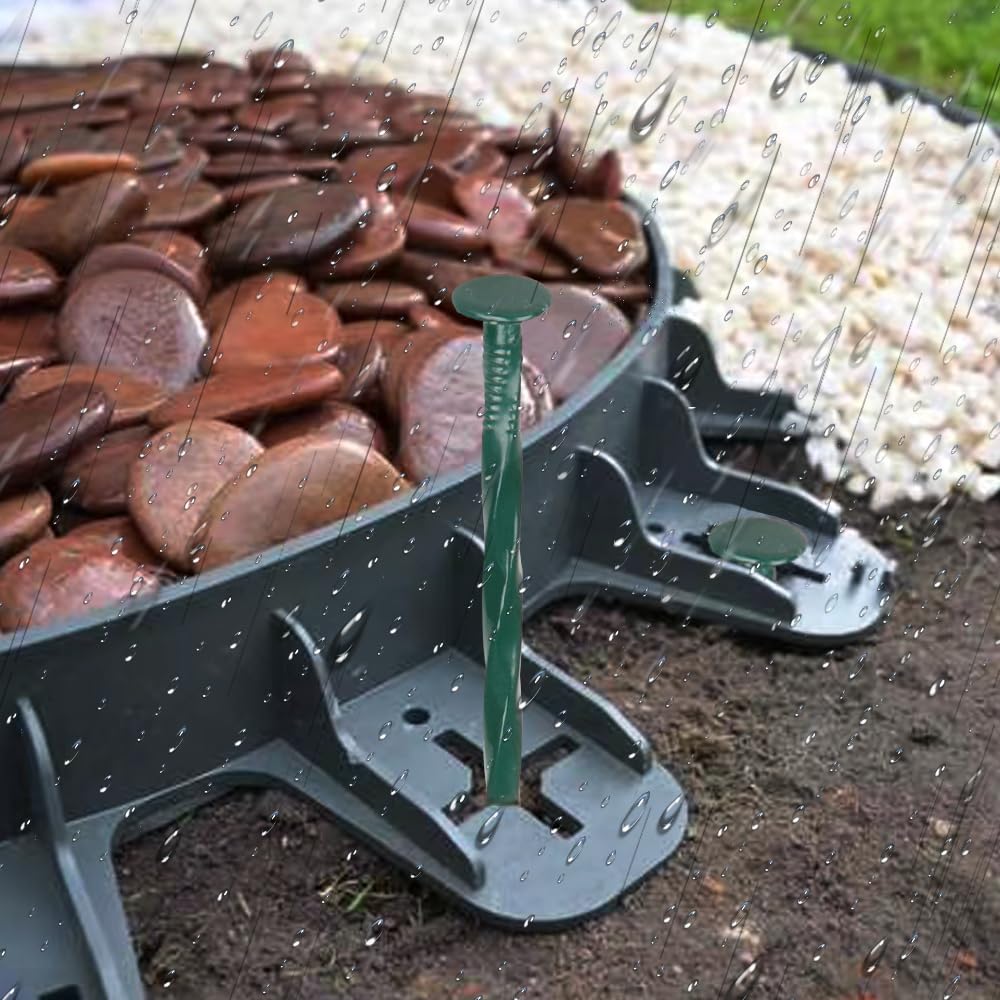 Bakulyor stake being driven with rubber mallet for quick installation